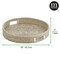 mDesign Seagrass Woven 18" Round Basket Serving Tray w/ Handles
